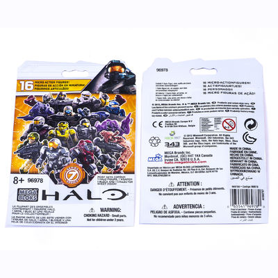 Custom Order Accepted Printing Stand Up Zipper Plastic Bags For Toy Bricks Packaging