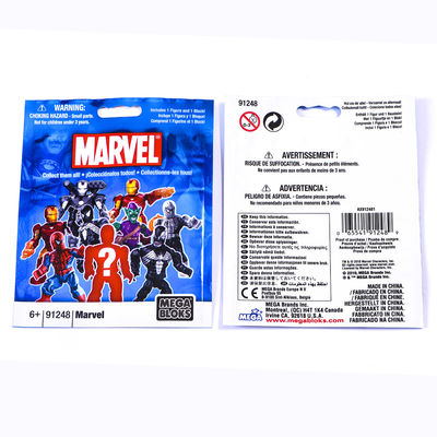 Custom Order Accepted Printing Stand Up Zipper Plastic Bags For Toy Bricks Packaging