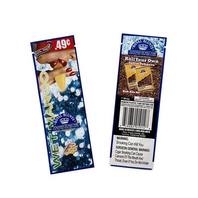 Vacuum Bag Custom Printing Heat Sealable Tobacco Smoking Wrap Packaging For Single Cigar