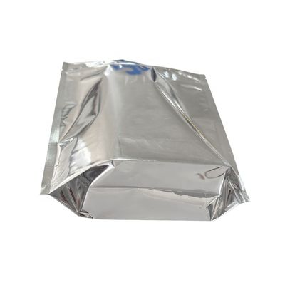 Heat Sealed Silver Aluminium Foil Zip Lock Bag Pouch For Food Grade Storage