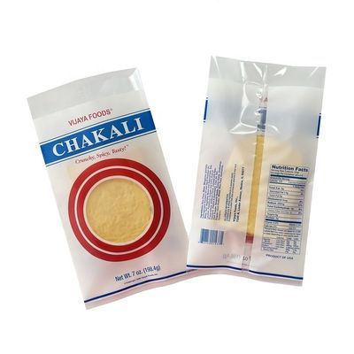 Customized Size Back Side Sealing Plastic Food Package Biscuit Bread Cereal Packaging Bag