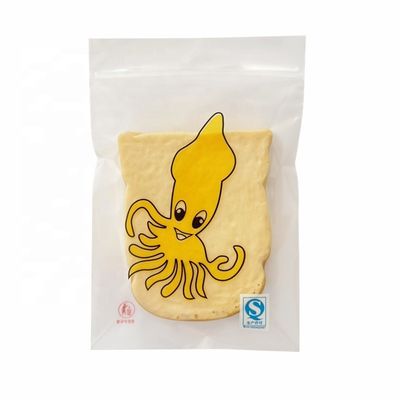 Customized Size Back Side Sealing Plastic Food Package Biscuit Bread Cereal Packaging Bag