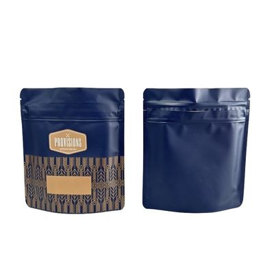 Food Packaging Zip Lock Laminated Poly Bag Frosted Plastic Resealable Stand Up Pouch Bag