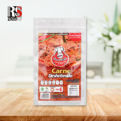 Heavy Duty Clear Poly Nylon Vacuum Seal Pouch Bags With Tear Notch For Food Packaging