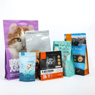 Mylar Stand Up Zipper Bag Smell Proof Pet Food Storage Resealable Stand Up Pouches