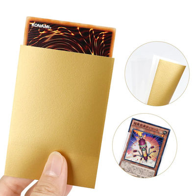 Golden Back Matte Textured Consistently Cutting Premium 62x89 Card Sleeves Yugioh