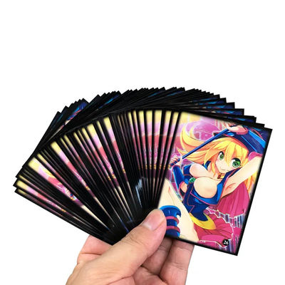 Customized Size Red Black Two-Tone Color Game Card Sleeve For Mtg Yu-Gi-Oh TCG Cards Customized Logo And Pattern Type