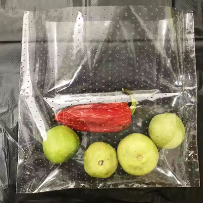 Micro Perforated Hdpe Clear Poly Plastic Bag For Vegetable Fruit