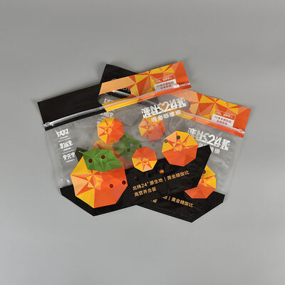 Custom Printed Resealable Clear Transparent Plastic Vegetable Bags Food Grade Ziplock Fresh Fruit Packaging Bags