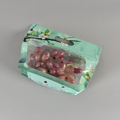 Custom Clear Food Grade Plastic  Fresh Produce Packaging Bag Farm Fruit Vegetables CPP  Resealable Ziplock  Bag