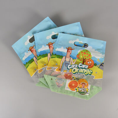 Custom Clear Food Grade Plastic  Fresh Produce Packaging Bag Farm Fruit Vegetables CPP  Resealable Ziplock  Bag