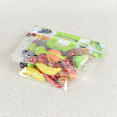Custom Clear Food Grade Plastic  Fresh Produce Packaging Bag Farm Fruit Vegetables CPP  Resealable Ziplock  Bag