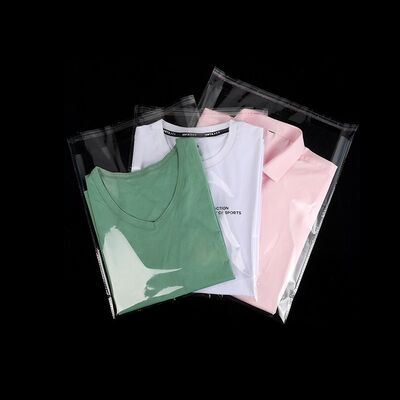 Customized T-shirt Packaging Transparent Clear Opp Plastic Bags With Self Adhesive