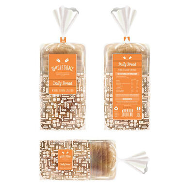 Custom Transparent LDPE Wicket Bread Bag for Bakery Storage OPP Sandwiches Loaf Bags Print Food Packaging Bag with Twist