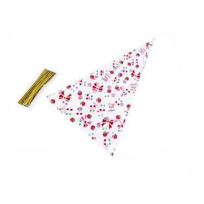 Cello Cellophane Candy Cone Bag Special Shape Popcorn Bag Triangle Plastic Clear Pastry Bag