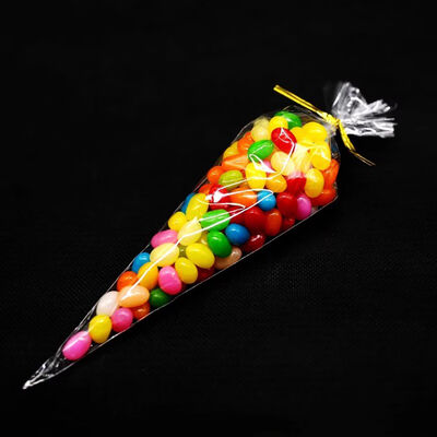 Cello Cellophane Candy Cone Bag Special Shape Popcorn Bag Triangle Plastic Clear Pastry Bag