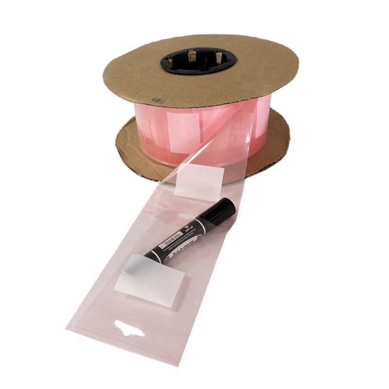 Pink LDPE Plastic PE Anti Static Pre Opened Bags Gravure Printing For Auto Packing