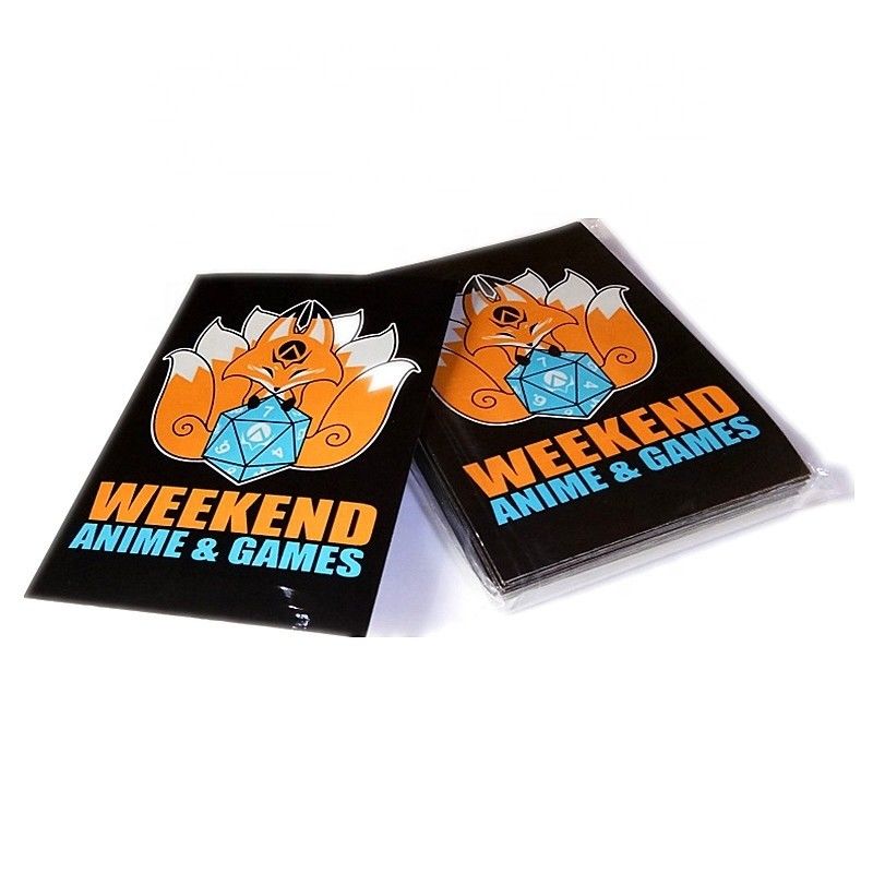 Waterproof Game Card Sleeves Clear Color Printed Poly Plastic Card Protector Sleeves