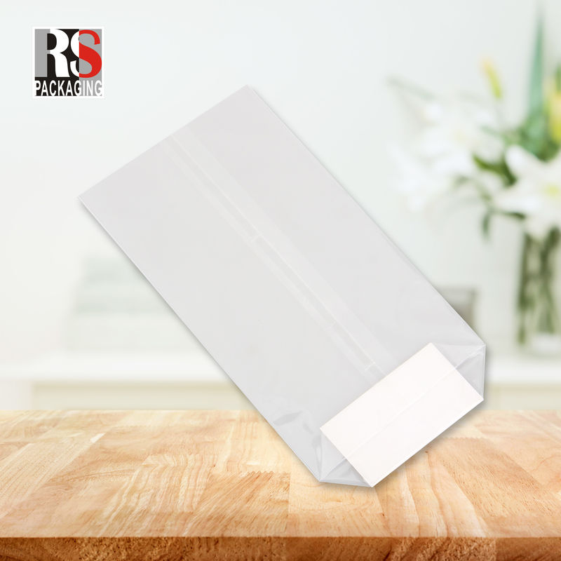 12x8x25cm Plastic Square Bottom Food Bag For Popcorn In Clear Or Customized Colors
