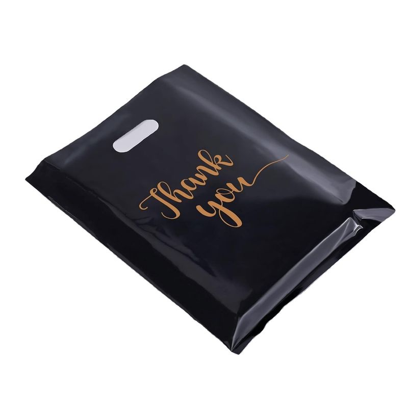 Custom Logo Printing Handle Shopping Bag Reusable Plastic Gift Bags For Retail Stores