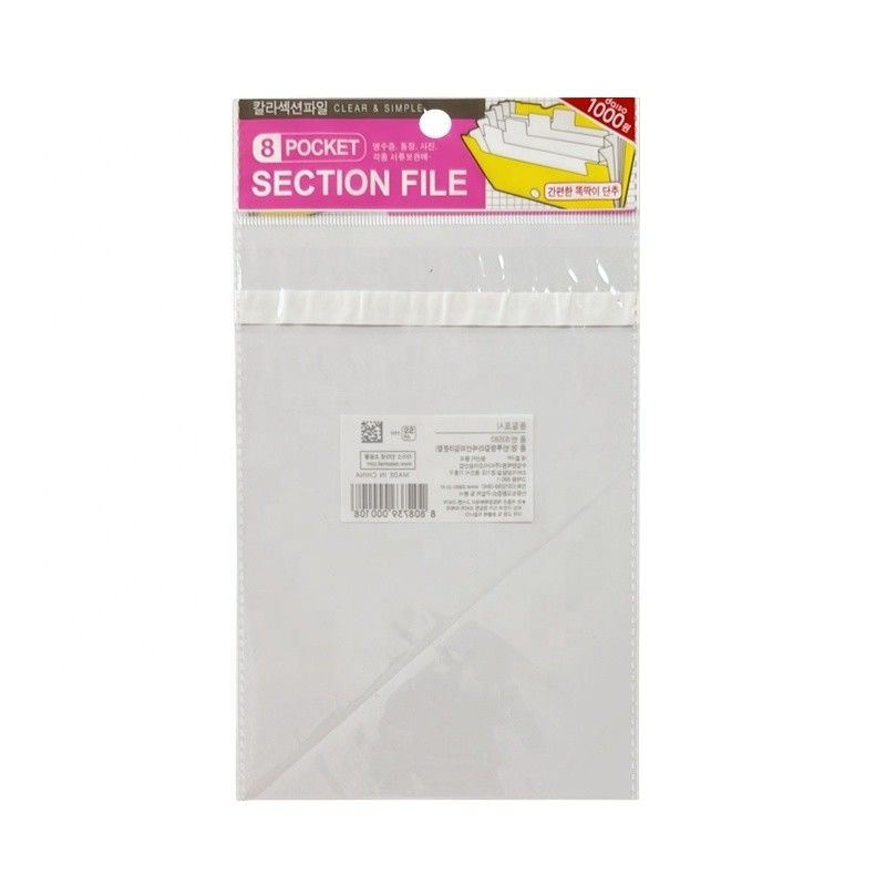 Sealing Handle Bopp Poly Bag Self Adhesive Seal Header Bag With Euro Slot And Tape