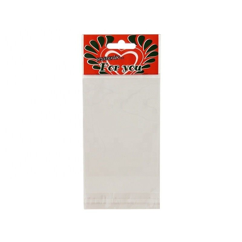 Bopp Clear Self Sealing Cellophane Bags Customized For Gift Card And Toy Wrapping