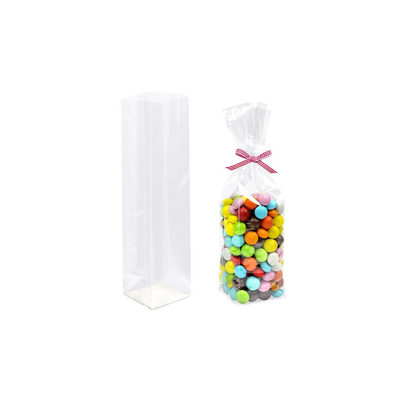 Cellophane Flat Bottom Bag Packaging Heat Seal Stand Up Pouches For Candy Chocolate