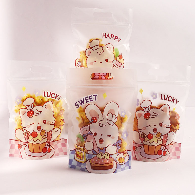 Custom Order Accepted Cellophane Gift Bags For Bakery Biscuits Chocolate And Desserts