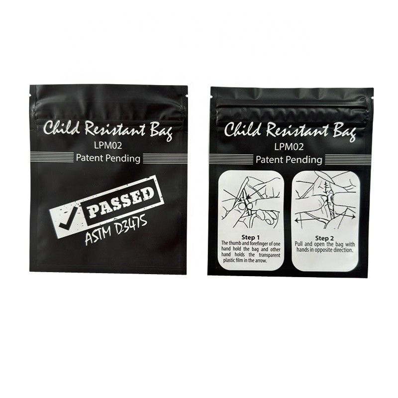 Custom Print Plastic MOPP / VMPET / PE Child Proof Pouch For Smell Proof Cookie Packaging