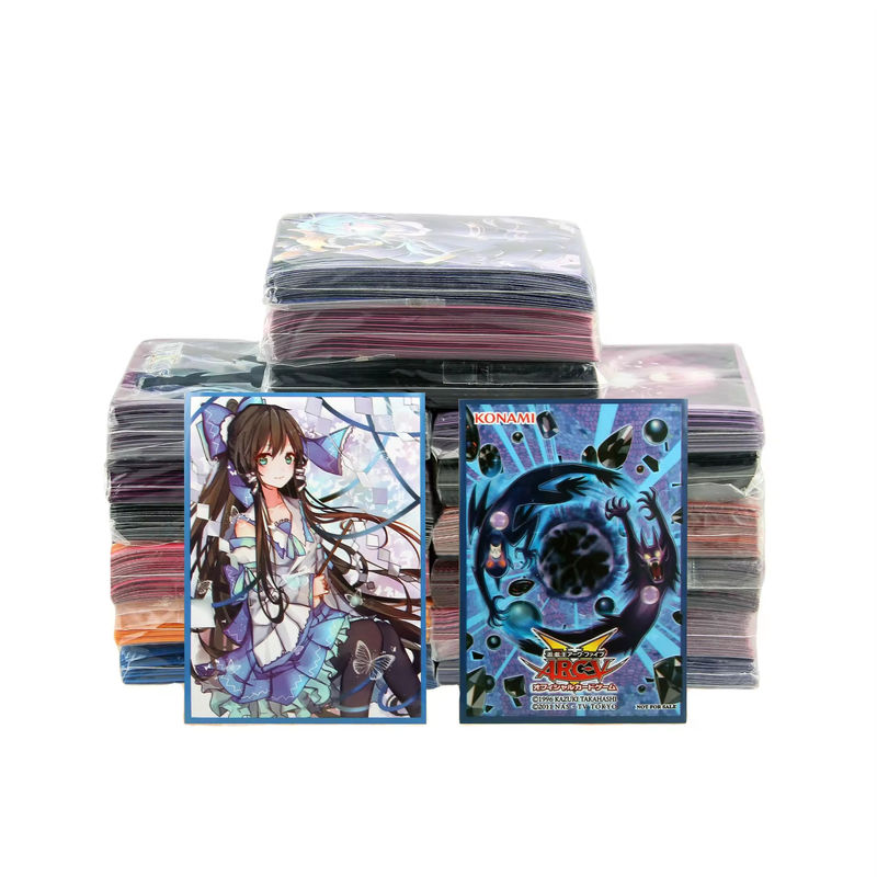 Gaming Soft Art Card Sleeves With Header Bag , Colorful Kmc Card Sleeves Various Sizes