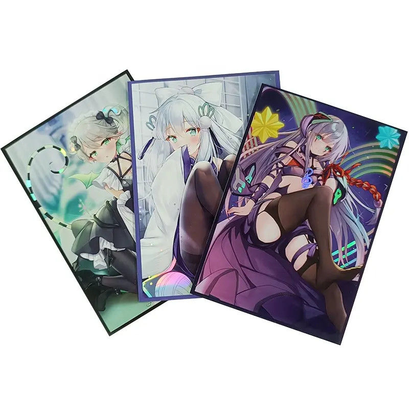 Customized Holo Printing Art Yugioh MTG TCG Hologram Anime Custom Trading Board Game Card Sleeves