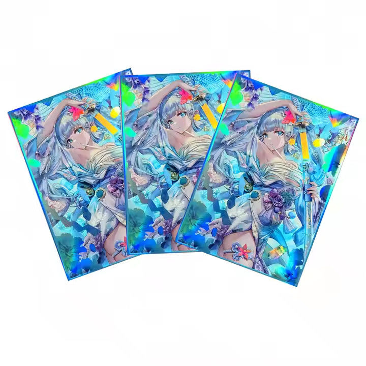 Custom 60ct Holographic Standard Size Cards For MTG / TCG / PTCG Art Anime Printing Card Sleeves