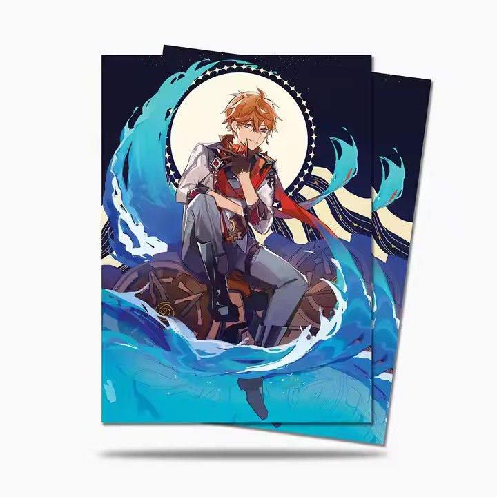 Customized 61x91mm Sports Print Anime Card Holder Logo Print Trading Card Sleeves Custom