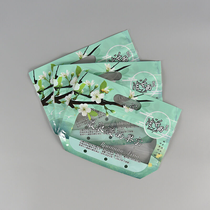 High Quality Custom Reusable Anti Fog Fresh Vent Hole Fruit Vegetables Bags Zipper Fruit Grape Bags