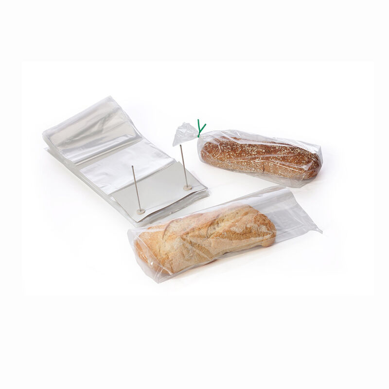Custom Transparent LDPE Wicket Bread Bag for Bakery Storage OPP Sandwiches Loaf Bags Print Food Packaging Bag with Twist